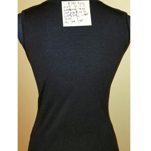 ✅#148B Jones Wear knit blue Top macrame S - Picture 3 of 5